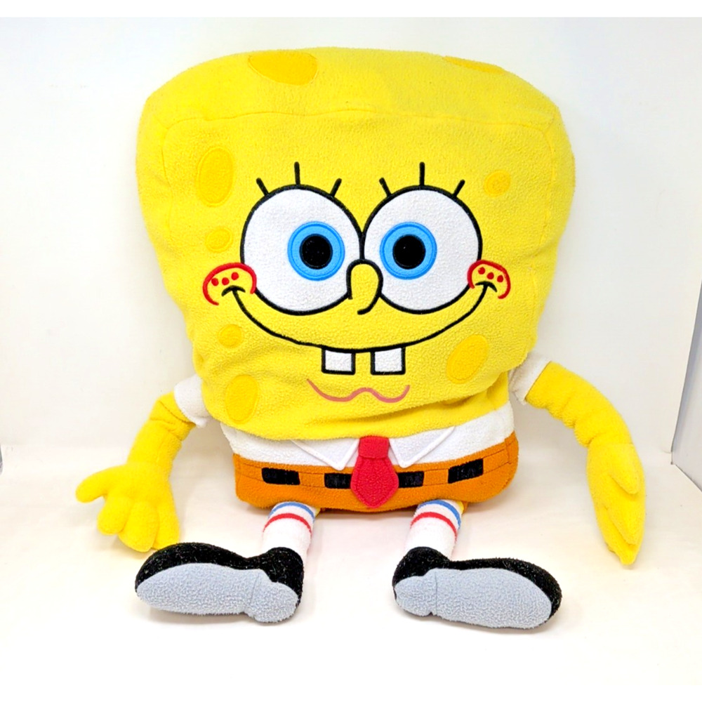 VTG 2000 Viacom Spongebob Squarepants Large Stuffed Plush 24-26” Cuddle Pillow
